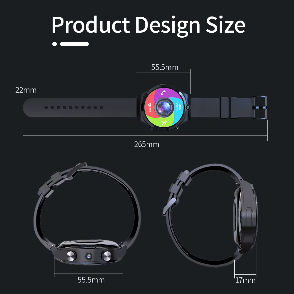 Hot Sale Factory Price phone Watch Waterproof 4G Smart Watch Dual Camera Full Round Touch 4G Smartwatches Men 4G 128G GPS Watch