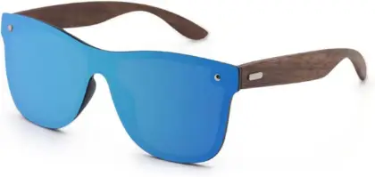rimless wood-temple sunglasses