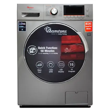 FRONT LOAD FULLY AUTOMATIC 10KG WASHER, 7KG DRYER, SILVER - RW/160