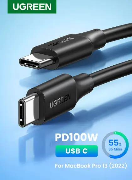 100W USB C Cable 1M USB Type C Charging Cable PVC PD Fast Charge Type C Cable For iPhone 16 15 Series MacBook Air Pro iPad Pro Air Mini Samsung Galaxy