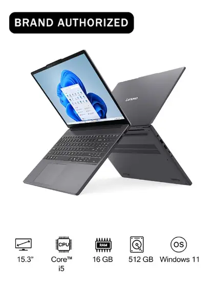 IdeaPad Slim 3 15IRH10 Intel Core i5-13420H, 16GB RAM, 512GB SSD, Integrated Intel UHD Graphics, 15.3" WUXGA 60Hz Display, Win11 [83K100GDAX] Luna Grey