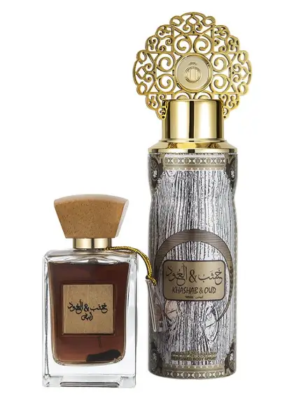 ARABIYAT Khashab & Oud White Perfume Gift Set Eau De Parfum 100 ml + Perfume Spray 200ml