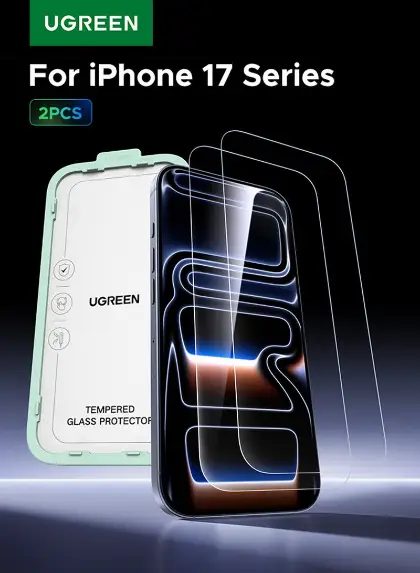 2-Pack for iPhone 17 Pro Max Screen Protector, 9H Hardness, Military-grade Shockproof, Ultra HD Clear Tempered-Glass with Easy Installation Tool, Anti