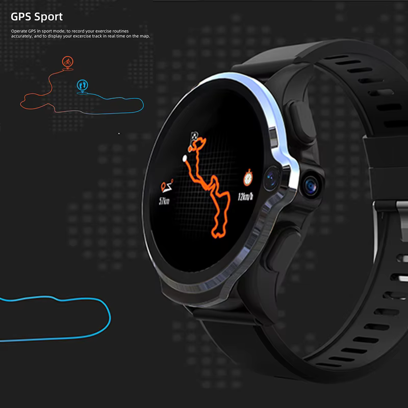 Newest Face Unlock 4G SmartWatch SIM Card Bluetooth Phone Call GPS Smart watch Heart Rate Monitoring Sports Modes Men Watch image 3