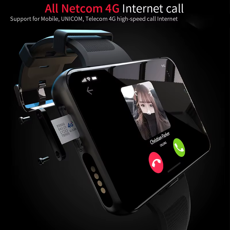 best selling big Screen 4G global sim card Smart Watch Men connect with bluetooth headset lisen music Watch Phone WIFI gps watch image 4