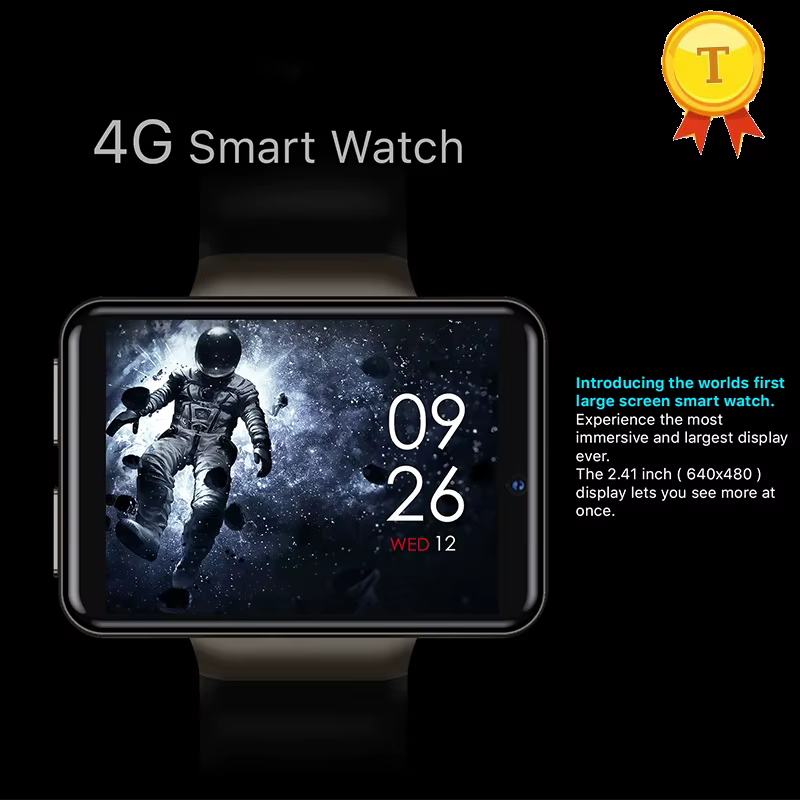 best selling 4G Smartwatch men 2.4G+5G WiFi bluetooth Smart watch 2.41inch Touch Screen Android system 3GB+32GB Dual Camera image 2