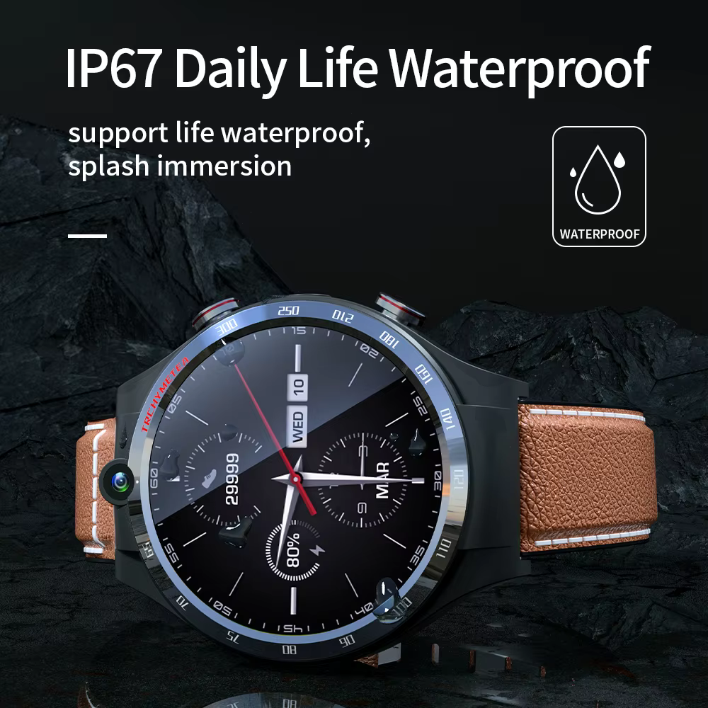 Hot Sale Factory Price phone Watch Waterproof 4G Smart Watch Dual Camera Full Round Touch 4G Smartwatches Men 4G 128G GPS Watch image 3