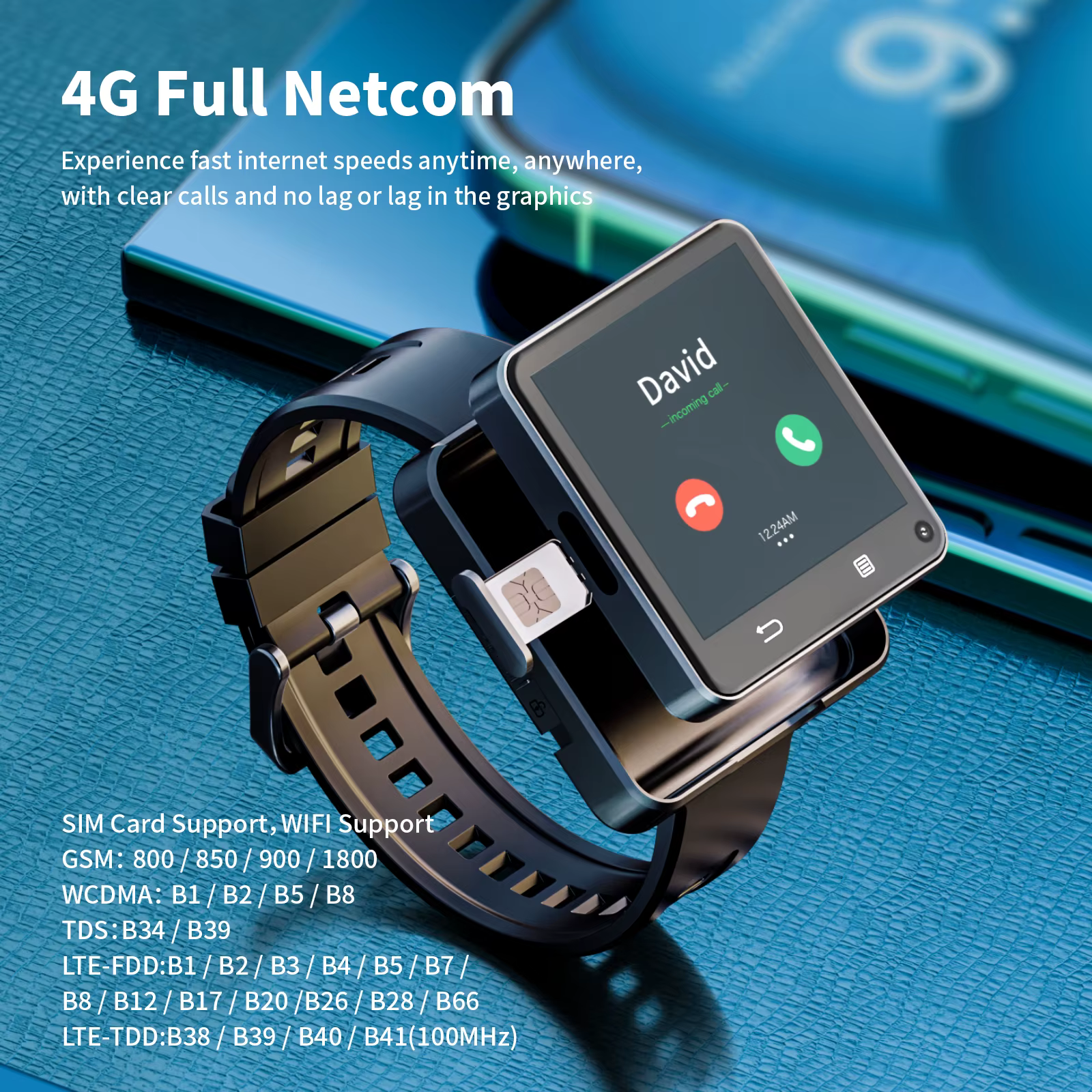 New MTK6761 5G Cellular Version Android 11.0 Smart Watch Men 2.64inch Larger Screen Smartwatch 500W HD Dual Camera 64GB Storage image 1