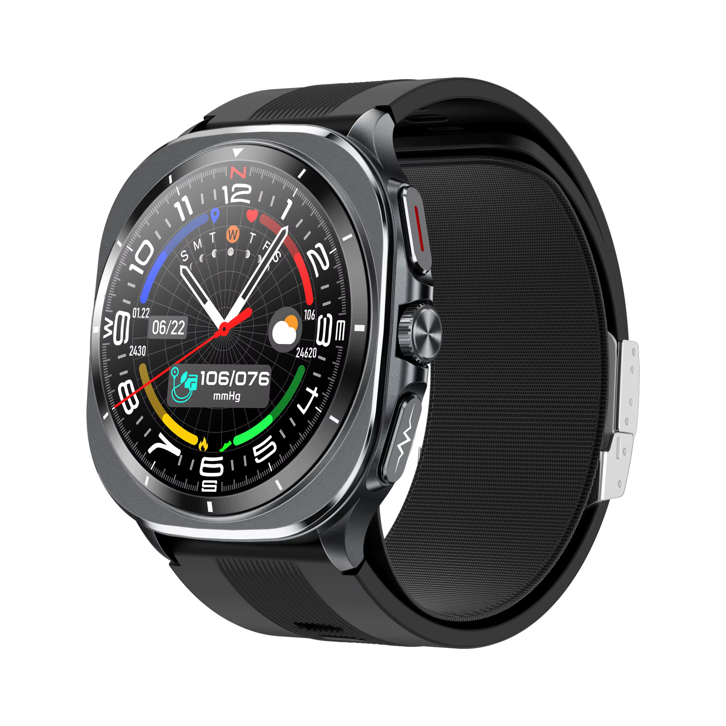 Smartwatch 2026 ECG+PPG Monitorowanie Zdrowia: Tłuszcz we Krwi, Kwas Moczowy, Tętno, Ciśnienie Krwi, Połączenia Bluetooth dla Mężczyzn image 1