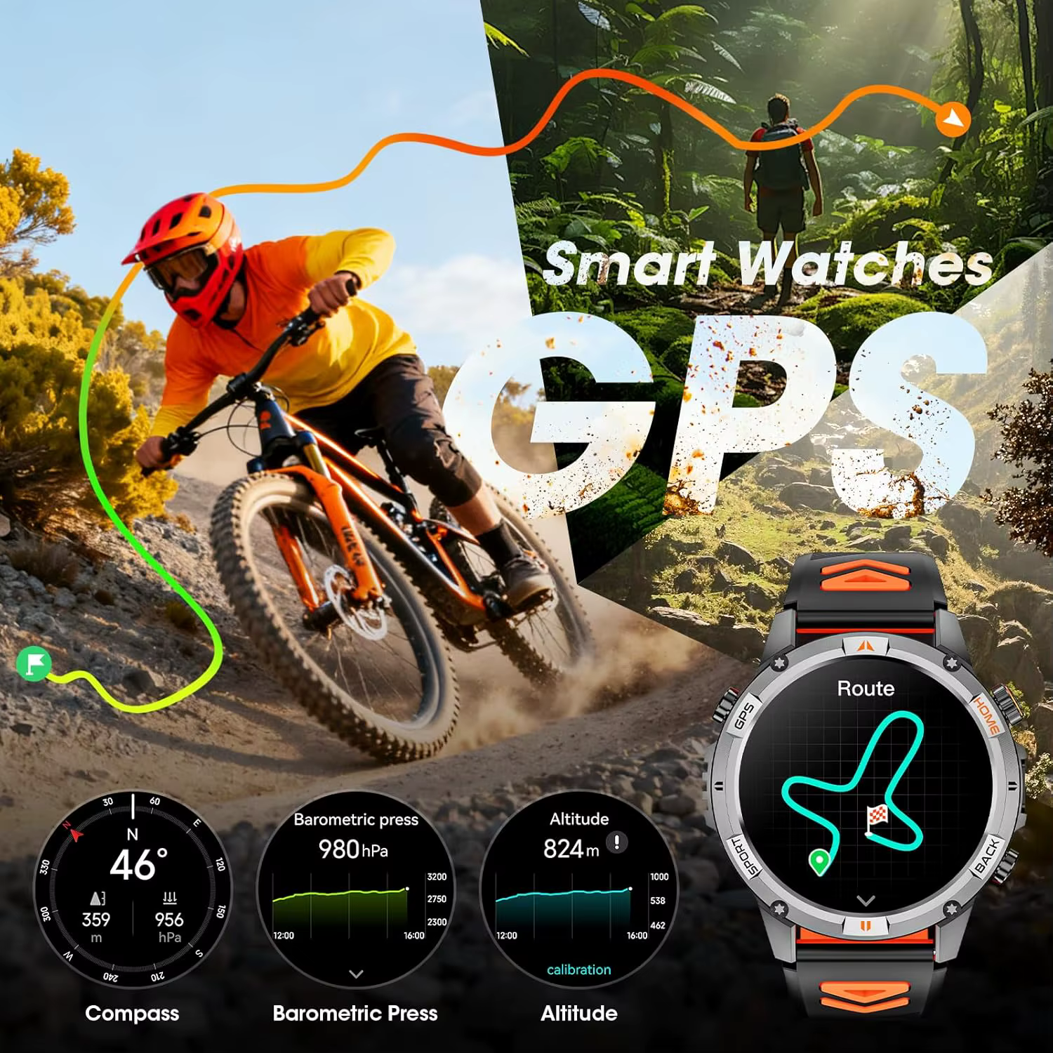 Nowy Smartwatch T-Rex3 Pro z GPS dla mężczyzn, wodoszczelny do 10 ATM, zegarek do pływania, wyświetlacz AMOLED HD 1,46 cala, połączenia, sporty na świeżym powietrzu, rok 2026 image 2