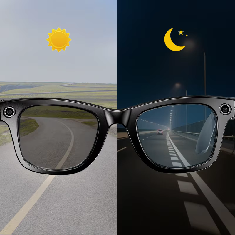 Okulary inteligentne LIGE AI z kamerą, okulary przeciwsłoneczne z mini kamerą, rejestrator wideo, bezprzewodowe połączenia Bluetooth, okulary anty-niebieskie dla kobiet i mężczyzn. image 3