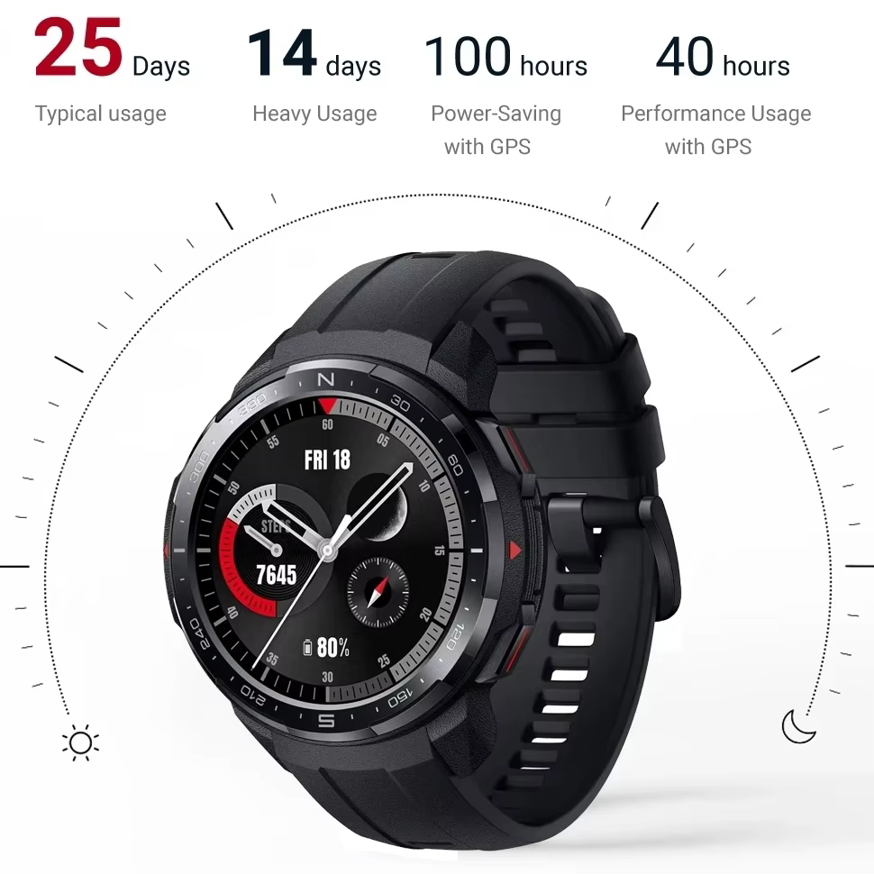 Original Honor Watch GS Pro Smart Watch SpO2 Smartwatch Heart Rate Monitoring Bluetooth Call 5ATM Sports Watch for Men image 6