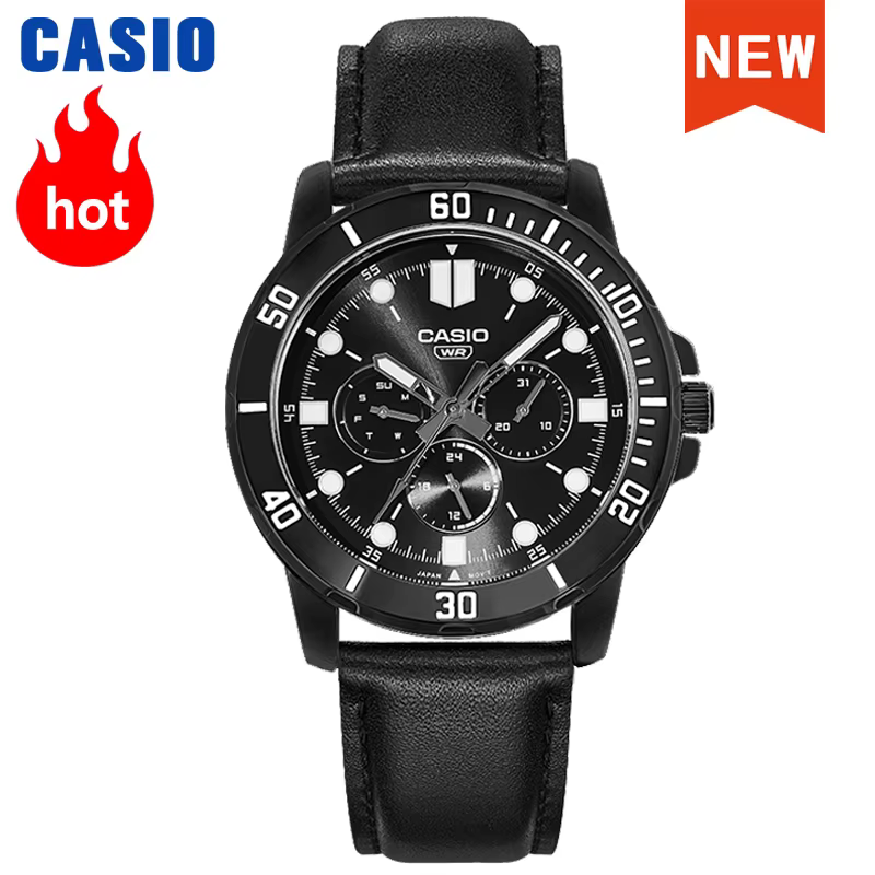 Casio watch men's top luxury suit quartz watch military sports leisure waterproof luminous men's watch electronic watch MTPVD300 image 1