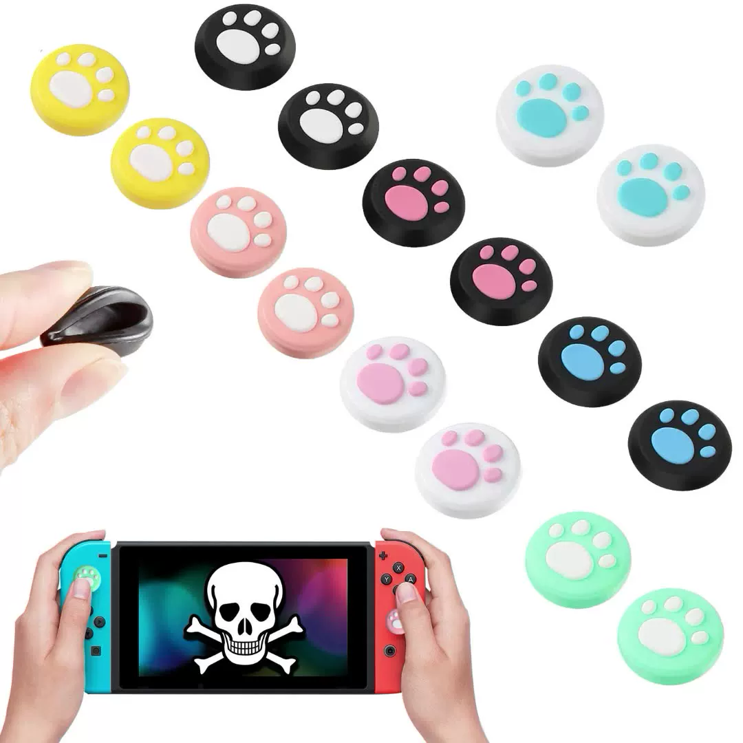 PS4 PS5 XBOX ONE is suitable for Feizhi Beitong Black Warrior Controller Cat Claw Rocker Cap (Switch Pro) Silicone PS3 Slim Remote Sensing Case Protective Cap Handle Key Cap Accessories image 2