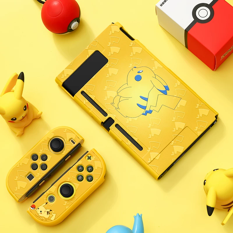 Wallenka genuine Nintendo Switch protection shell Pikachu NS handle sleeve split Mario color shell shell matte accessories sticker storage pack transparent rear shell can insert the base hard shell image 4
