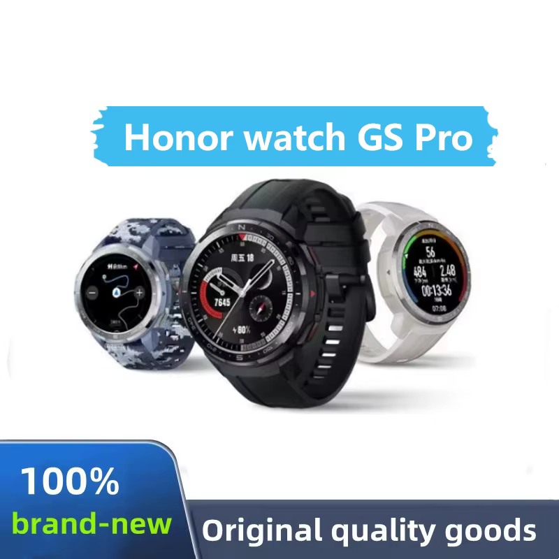Original Honor Watch GS Pro Smart Watch SpO2 Smartwatch Heart Rate Monitoring Bluetooth Call 5ATM Sports Watch for Men