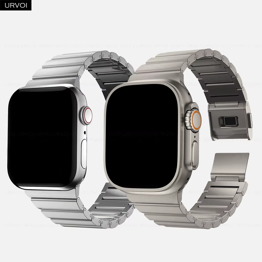URVOI Titanium Band for Apple Watch Ultra 3 2 Series 11 10 9 8 7 6 SE strap for iWatch Magnet Closure wristband 46 49mm