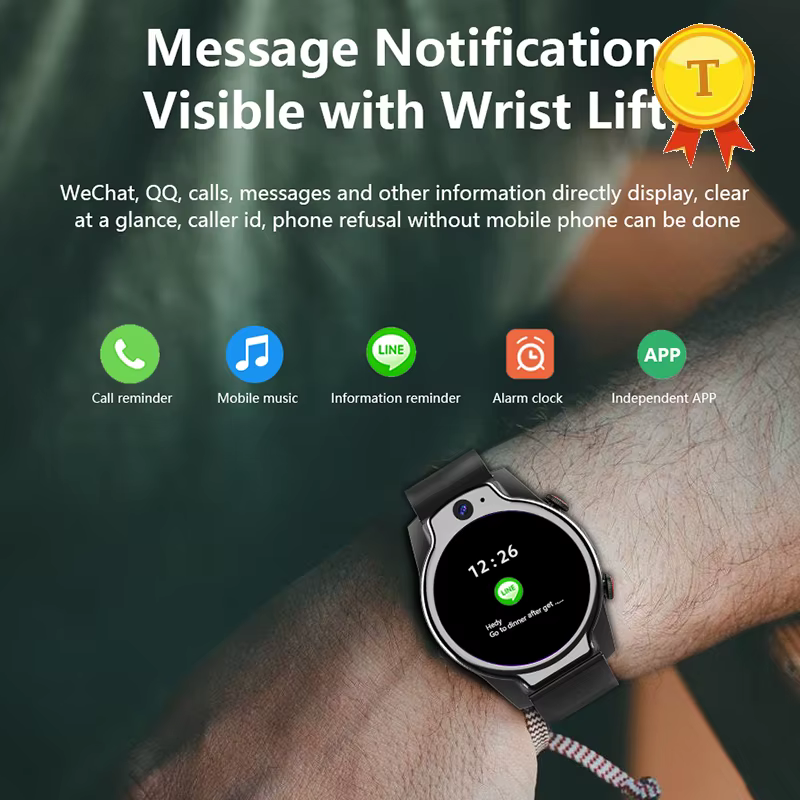 best selling IP68 water resist android gps wifi sim smart watch Sport SmartWatch Waterproof 4G 13MP camera phone watch for man image 3