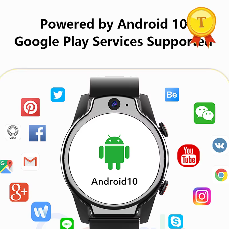 best selling IP68 water resist android gps wifi sim smart watch Sport SmartWatch Waterproof 4G 13MP camera phone watch for man image 4