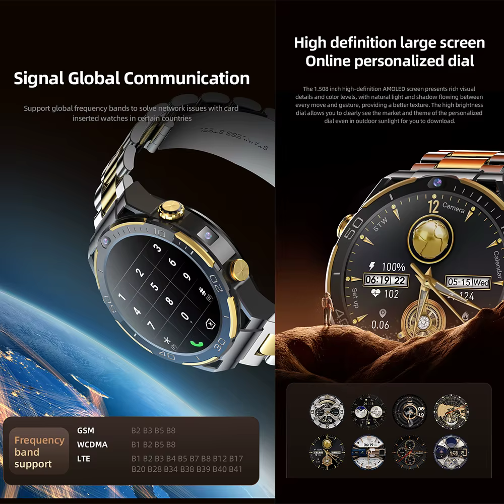 [Flagship] JT7 4G Smartwatch Android 10 OS MTK6762 Octa Core Large 6GB Ram128GB Rom Men Smart Watch Dual Cameras 5G Wifi GPS image 6