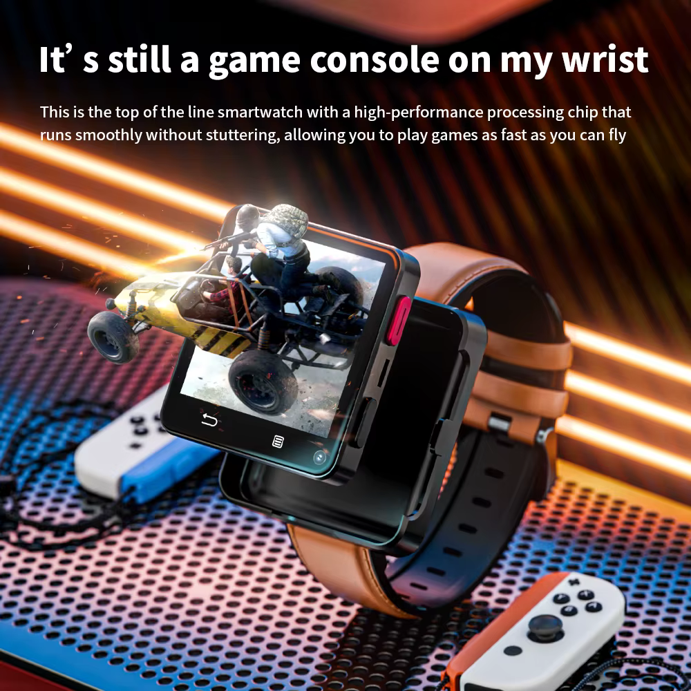 newest 2.64 Inch Large Screen 4G lte Smart Watch Men 3GB 32GB Google Play Games watch movie Waterproof Android 11 Smartwatches image 4