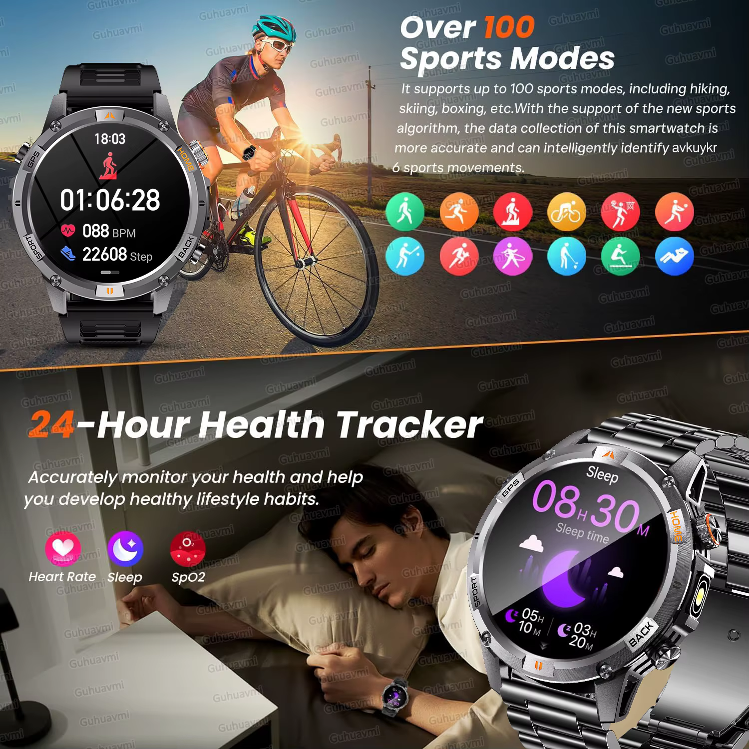 Nowy Smartwatch T-Rex3 Pro z GPS dla mężczyzn, wodoszczelny do 10 ATM, zegarek do pływania, wyświetlacz AMOLED HD 1,46 cala, połączenia, sporty na świeżym powietrzu, rok 2026 image 4