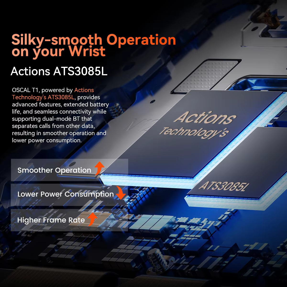 OSCAL New Smart Watch T1 2.01'' HD Display Outdoor Watches with Emergency Lighting Bluetooth Call Waterproof Smartwatch image 5