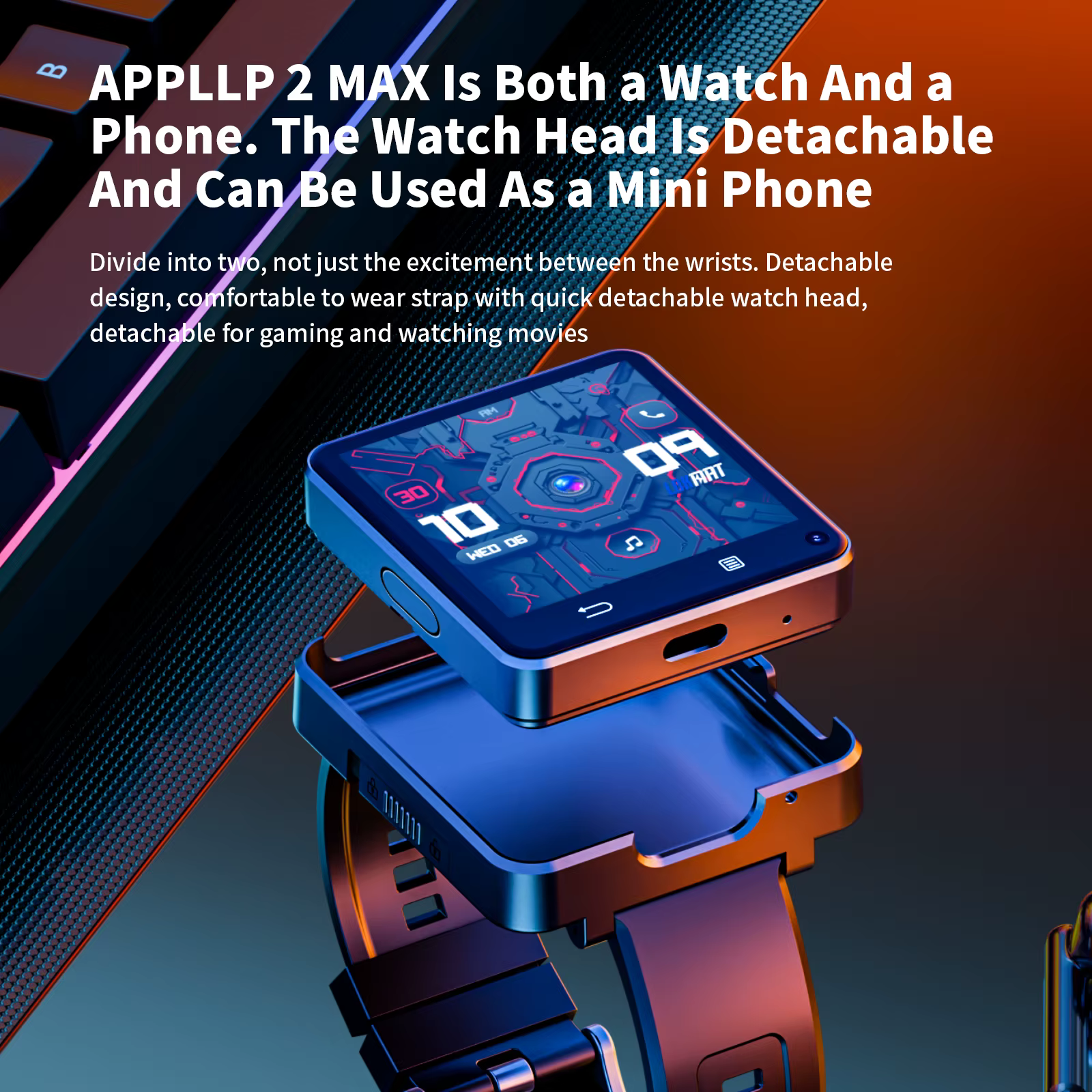 New MTK6761 5G Cellular Version Android 11.0 Smart Watch Men 2.64inch Larger Screen Smartwatch 500W HD Dual Camera 64GB Storage image 2