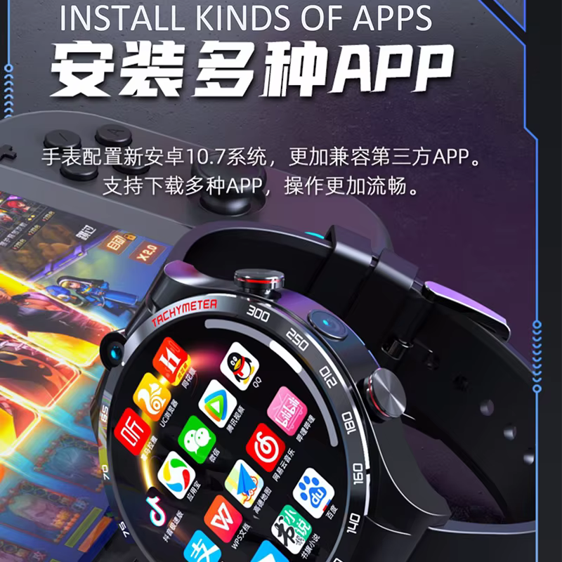 fashion real cota core 4g lte Smart Watch Man women Android 10 Gps Smartwatch 4G 128G ROM 900mAh Dual Cameras wristwatch image 2