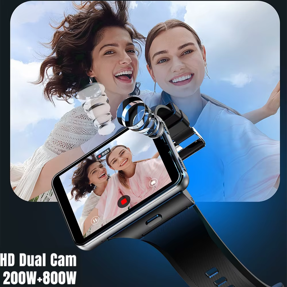 New 2.88" Men 4G Smart Watch Android 11 Smartwatch Health Clock 2MP/8MP Dual Camera 4GB RAM 64GB ROM 2300MAh GPS WIFI Compass image 6