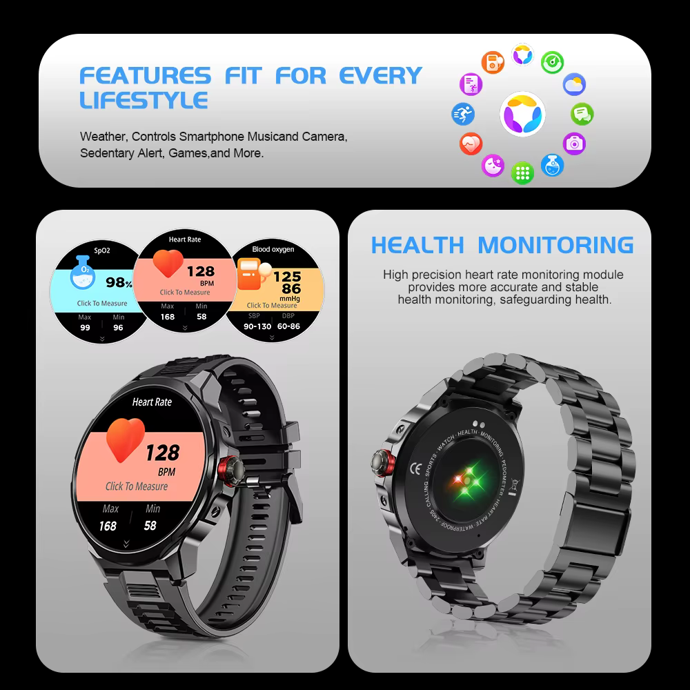 Kalobee SK50 Smart Watches for Men,Answer / Make Call,1.85" Big Screen Fitness Tracker,Waterproof Watch for Android iOS Phones image 4