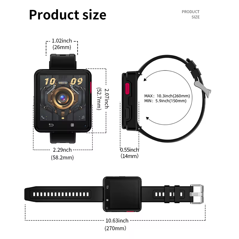 newest 2.64 Inch Large Screen 4G lte Smart Watch Men 3GB 32GB Google Play Games watch movie Waterproof Android 11 Smartwatches image 6