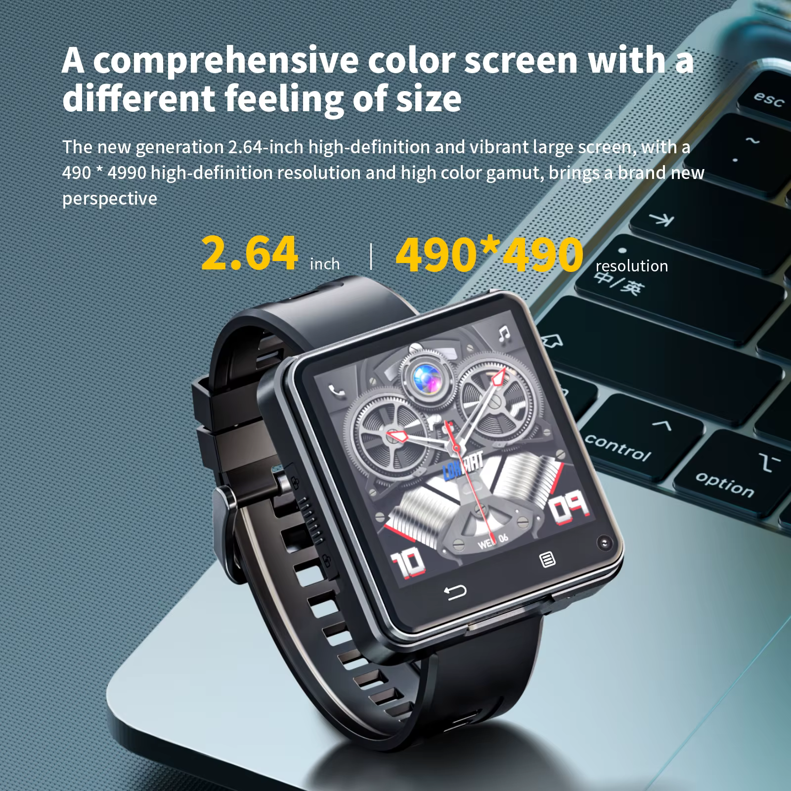 New MTK6761 5G Cellular Version Android 11.0 Smart Watch Men 2.64inch Larger Screen Smartwatch 500W HD Dual Camera 64GB Storage image 3