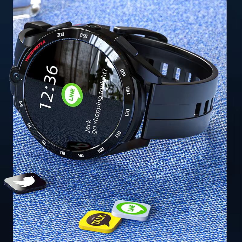 GPS 4G Smart Watch Men 6GB 128GB Android 11 Men Watch Phone Dual Camera Heart Rate Tracker WIFI Smart watch For Android IOS image 3