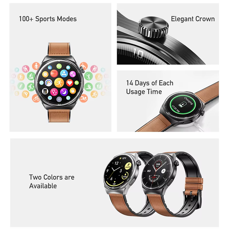 Awei Smartwatch Bluetooth Call Men Sports Fintess Watches Women Custom Wireless Charge Smart Watch for IOS Android Phone image 4