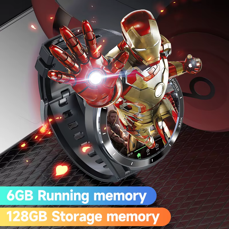 New 4G Full Netcom 6GB RAM 128GB Smart Watch Men women 8 cores Android 11 Dual Chip GPS WiFi 8MP Cameras Smartwatch sports image 3