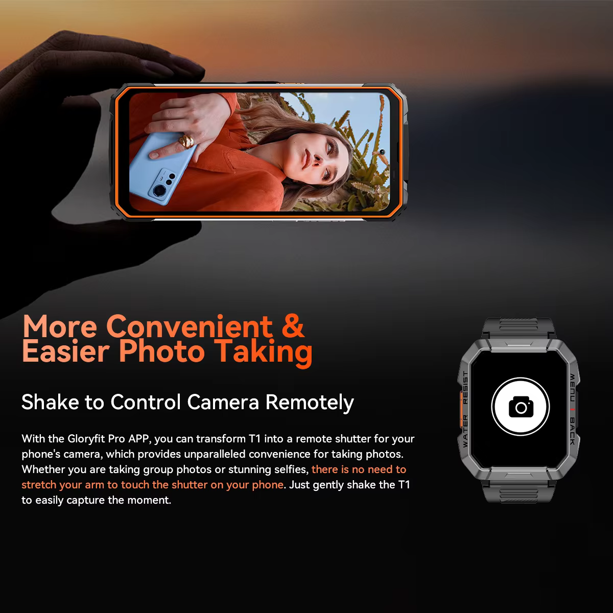 OSCAL New Smart Watch T1 2.01'' HD Display Outdoor Watches with Emergency Lighting Bluetooth Call Waterproof Smartwatch image 6