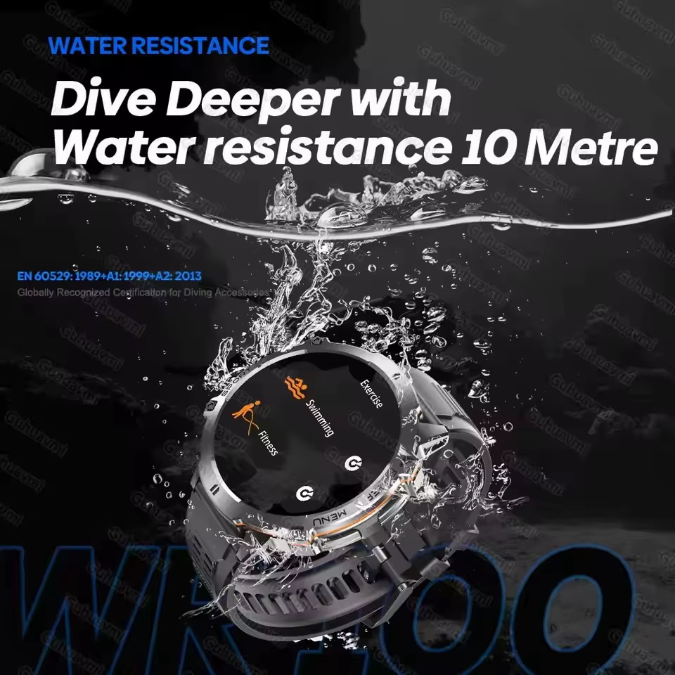 Nowy męski smartwatch TANK X3 z 2025 roku, duża bateria 1000mAh, śledzenie GPS, wodoodporność 10ATM, połączenia Bluetooth, ekran AMOLED HD o przekątnej 1,73 cala. image 4