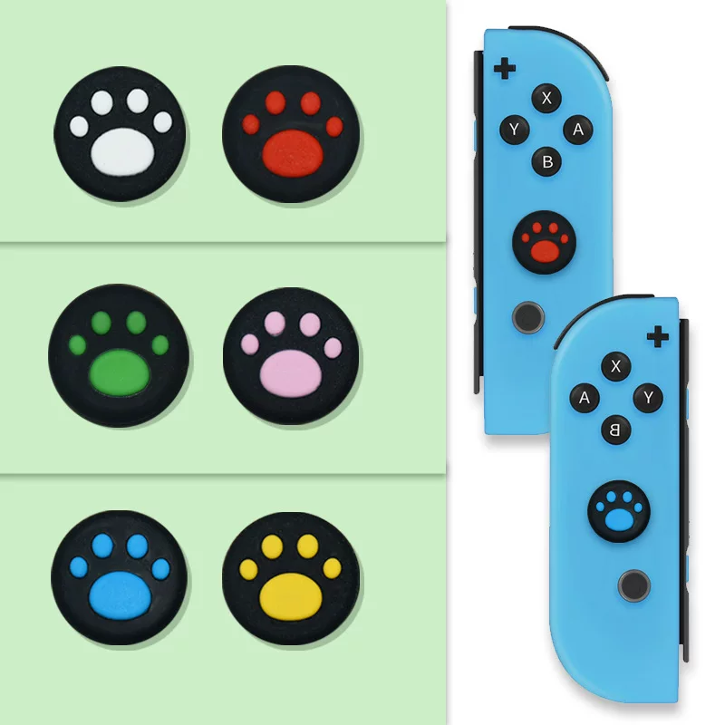 PS4 PS5 XBOX ONE is suitable for Feizhi Beitong Black Warrior Controller Cat Claw Rocker Cap (Switch Pro) Silicone PS3 Slim Remote Sensing Case Protective Cap Handle Key Cap Accessories image 4