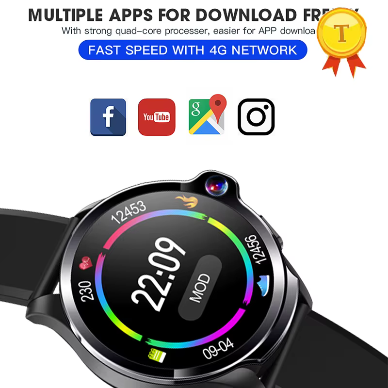 best sell 4G Smart Watch phone man woman 3GB 32GB Dual Camera GPS/GLONASS Android Watch Phone download application for husband image 1