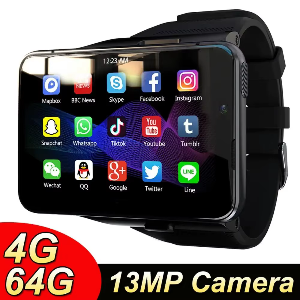 Men 4G Android Smart Watch 4GB RAM 64GB ROM 2300mAh Big Screen 2.88inch HD Dual Cameras SIM Card Wi-Fi GPS Sports Smart watch image 1