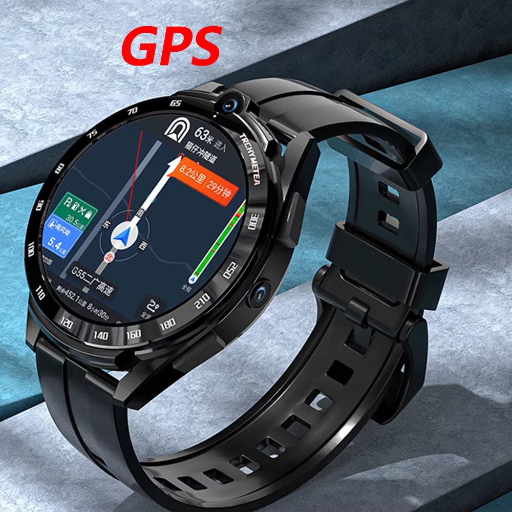 GPS 4G Smart Watch Men 6GB 128GB Android 11 Men Watch Phone Dual Camera Heart Rate Tracker WIFI Smart watch For Android IOS image 1