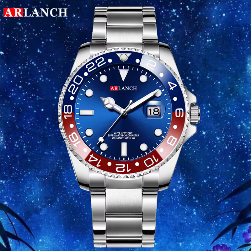ARLANCH Hot Sell Men Quartz Steel Watch Luminous Date Analog Casual Sport Watch Business Waterproof Watch Male Relogio Masculino image 1