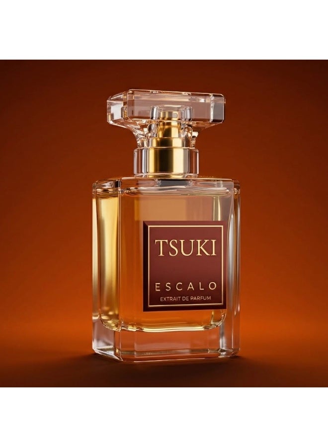 ESCALO TSUKI Extrait de Parfum, Oud Leather Saffron Amber, Spicy Woody Fragrance with Pink Pepper (50ml) image 1