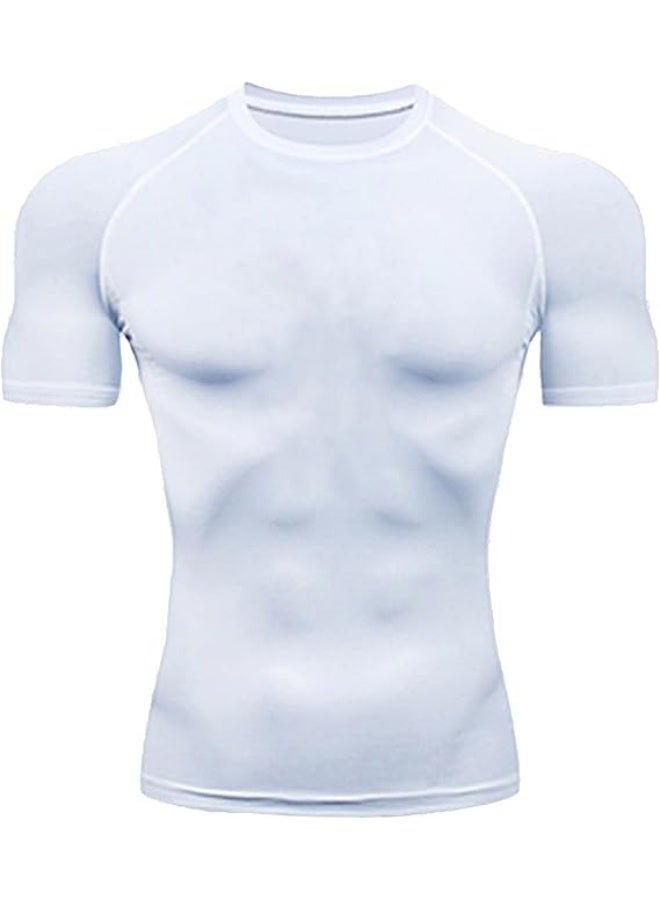 Men's Compression Shirts Short Sleeve Athletic Tops, Cool Dry Workout Shirt Sports T-Shirt image 1