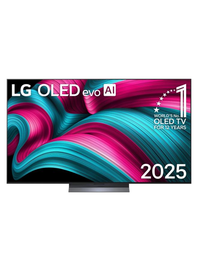 65 Inch LG OLED EVO AI C5 4K 144Hz Smart TV AI Magic remote webOS25 2025 OLED65C56LA-AMAG Black image 1