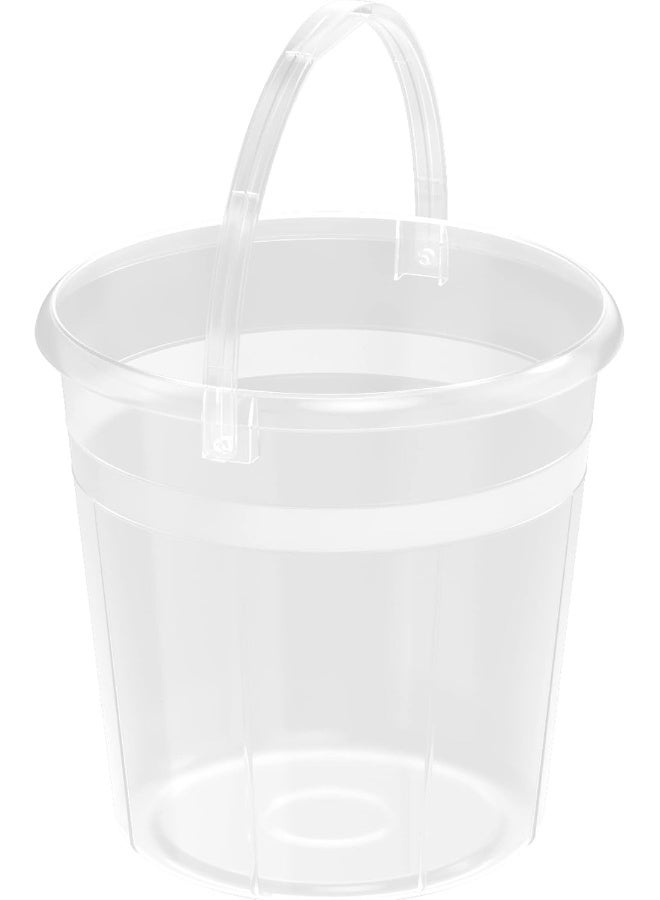 20L Round Plastic Bucket 34 x 34 x 30 cm (Transparent) Transparent 20.0Liters