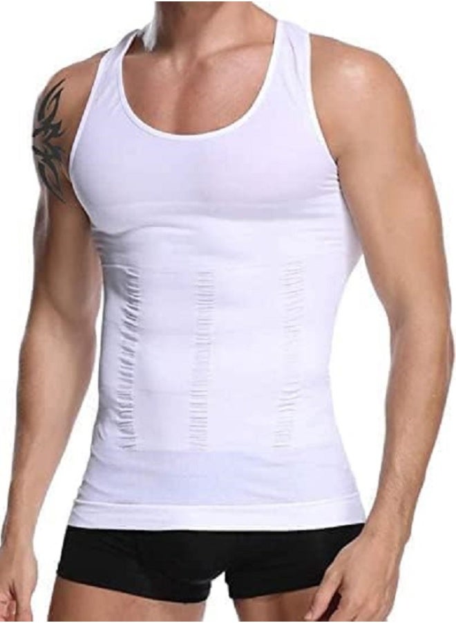 NAKXUS Mens Slimming Body Shaper Vest Shirt Mens Athletic Compression Shirt Slimming Body Shaper Tank Top Abs Abdomen Slim Vest Undershirt image 1