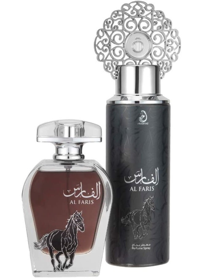 ARABIYAT Al Faris Gift Set (1 x EDP 100 ml, 1 x Perfume Spray 200ml) image 5