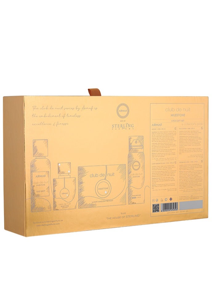 Armaf Club De Nuit Milestone 4 Pieces Gift Set For Unisex, Eau De Parfum 105ml, Perfume Body Spray 50ml, Shampoo 250ml, Shower Gel 100ml, perfumes for men & women image 3